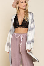 Load image into Gallery viewer, Hand Dip Dye Tie Dye Summer Kimono Cardigan Ivory and Gray by Pol
