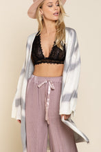 Load image into Gallery viewer, Hand Dip Dye Tie Dye Summer Kimono Cardigan Ivory and Gray by Pol