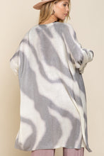 Load image into Gallery viewer, Hand Dip Dye Tie Dye Summer Kimono Cardigan Ivory and Gray by Pol