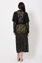 Load image into Gallery viewer, Sexy Long Strech Black Lace Trench Coat Jacket S/M/L