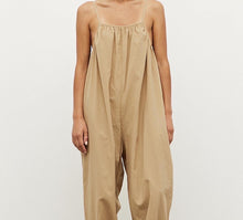 Load image into Gallery viewer, Mod Oversized 100% Cotton Jumpsuit Tan S/M/L