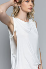 Load image into Gallery viewer, POL White Sleeves T-Shirt Tank Top Side Slits
