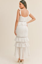 Load image into Gallery viewer, White Eyelet Dress Maxi Dress with High Low Hem Spring/Summer 2023
