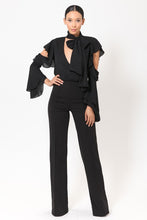 Load image into Gallery viewer, Black Sexy Tuxedo Jumpsuit S/M/L
