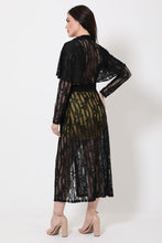 Load image into Gallery viewer, Sexy Long Strech Black Lace Trench Coat Jacket S/M/L
