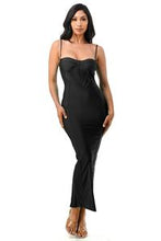 Load image into Gallery viewer, Sexy Corset Dress Long Sleek Pencil Dress Black and Red S/M/L
