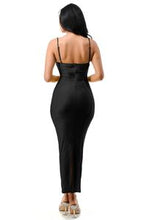 Load image into Gallery viewer, Sexy Corset Dress Long Sleek Pencil Dress Black and Red S/M/L
