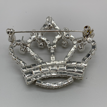 Load image into Gallery viewer, King Crown Pin Brooch White Rhinestones Pin Brooch

