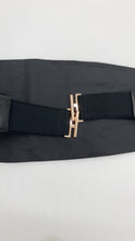 Load image into Gallery viewer, Black Vegan Leather Cummerbund One Size
