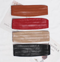 Load image into Gallery viewer, Black Vegan Leather Cummerbund One Size
