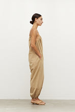 Load image into Gallery viewer, Mod Oversized 100% Cotton Jumpsuit Tan S/M/L
