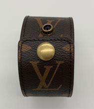 Load image into Gallery viewer, Upcycled Hand Made Adjustable LV Cuff Bracelet
