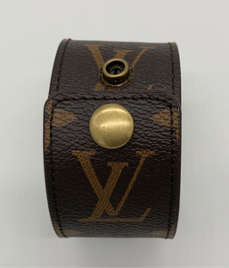 Upcycled Hand Made Adjustable LV Cuff Bracelet