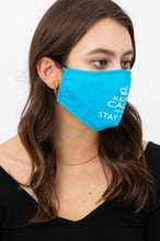 Load image into Gallery viewer, Keep Calm Stay Safe Cotton Adjustable Face Mask
