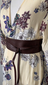 Vegan PU Leather Obi Wrap Belt  Black, Brown, Gold One Size