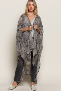 POL Sheer Kimono Snake Print Kimono At The King Kouture