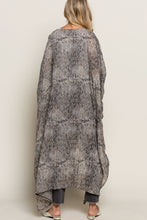 Load image into Gallery viewer, POL Sheer Kimono Snake Print Kimono At The King Kouture
