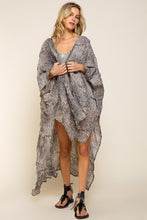 Load image into Gallery viewer, POL Sheer Kimono Snake Print Kimono At The King Kouture
